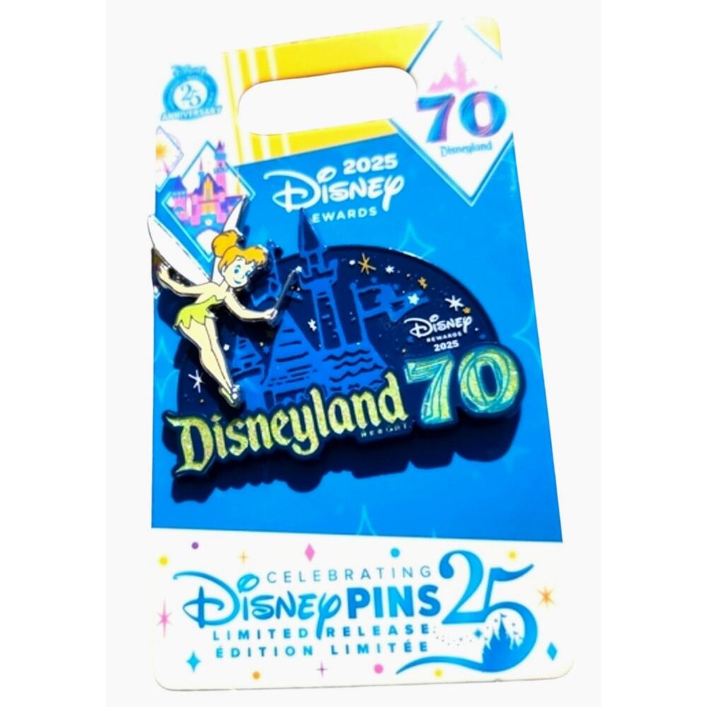 NWT Tinker Bell Pin – Disneyland 70th Anniversary - Disney Visa Card Exclusive